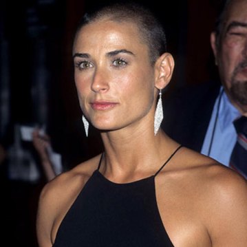 Demi Moore bald